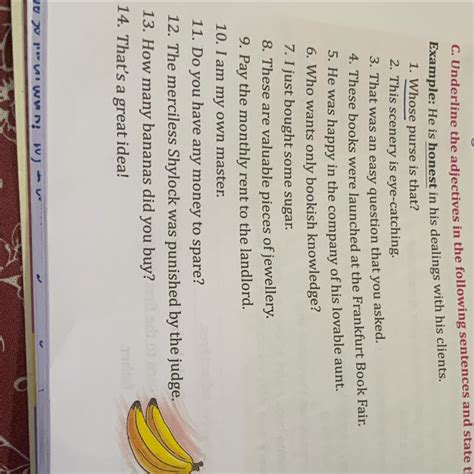 Underline the adjectives in the following sentences and state their ...