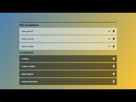 Image result for To-Do List Design HTML/CSS
