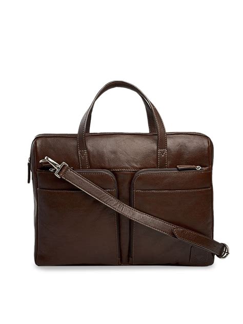 Hidesign Men Brown Solid Laptop Bag - Price History