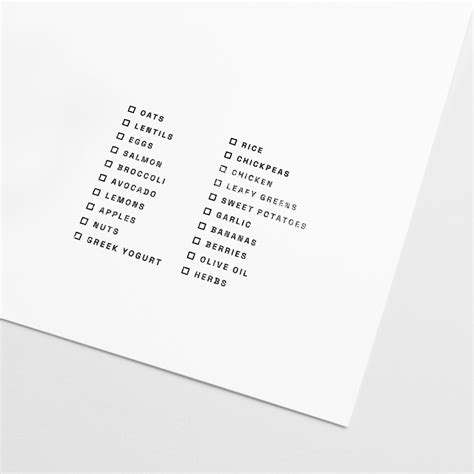 Whole Foods Grocery List Stamp - The Design Craft