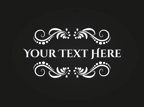 Ornamental design border design text here logo royal swirl design ...