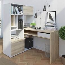 lade da soggiorno scrivania con libreria matys in bianco opaco e rovere lade da soggiorno scrivania con libreria matys in bianco opaco e rovere
