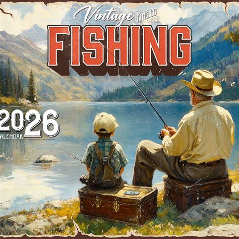 2026 Vintage Fishing Wall Calendar – Classic Angling Art & Nostalgia ...