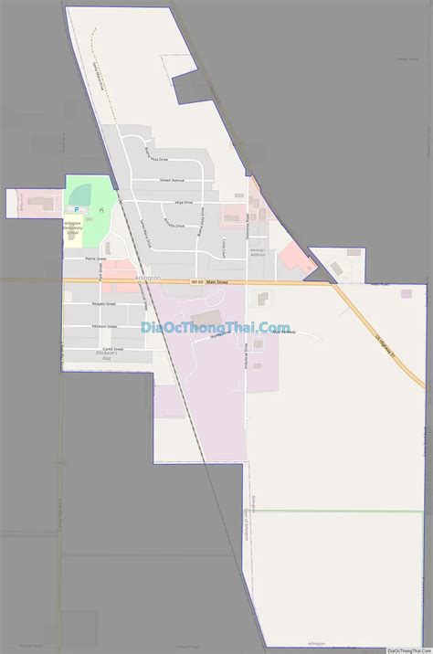 Map of Arlington village, Wisconsin - Thong Thai Real