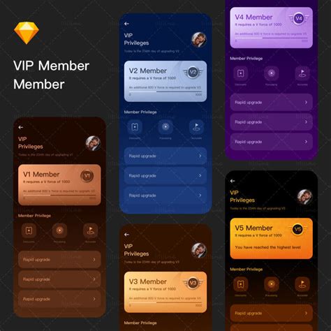 Interface APP au niveau des membres VIP