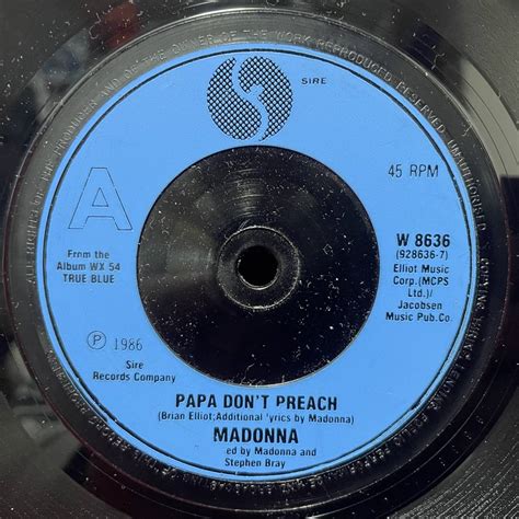 UKorg7”s MADONNA PAPA DON'T PREACH/AIN'T NO BIG DEAL(Madonna)｜売買された ...