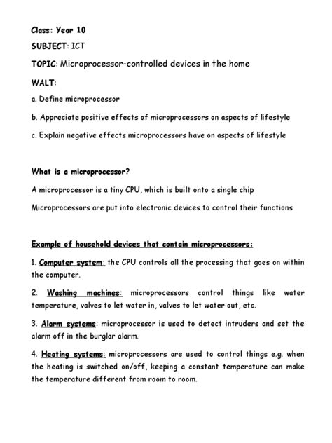 Image result for Examples of Microprocessor Controlled Devices