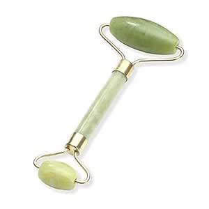 Lukzer Smooth Facial Roller & Massager Natural Massage Jade Stone for ...