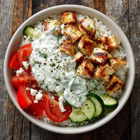 Greek Chicken Bowls with Tzatziki - Easy Family Meal Prep - Familly Recipes