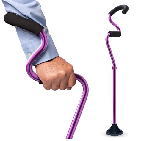 StrongArm Elderly Medical Disability Comfort Cane, Lightweight Aluminum ...