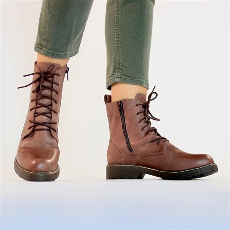 Brown Leather Ankle Boots Women