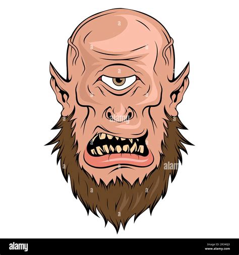 Cyclop. Vector illustration of a fantasy monster. Ancient greek myth ...