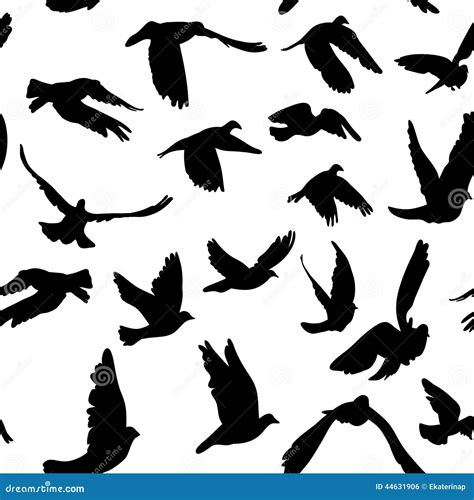 Doves and Pigeons Seamless Pattern for Peace Concept and Wedding Design ...