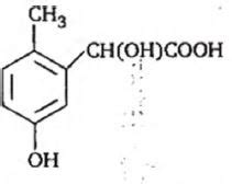 p-cresol reacts with chloroform in alkaline medium to give the compound ...