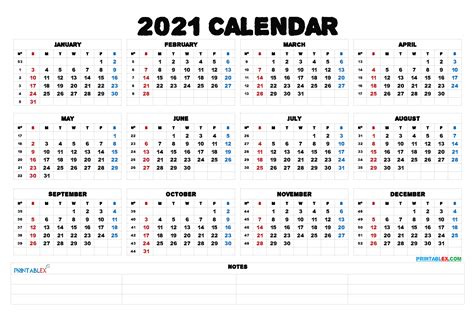Three Year Printable Calendar 2021 To 2023 Calendar Template Printable ...