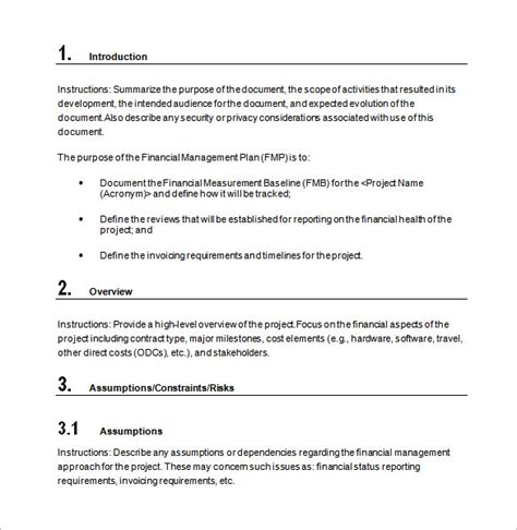 Financial Plan Template Example 的图像结果