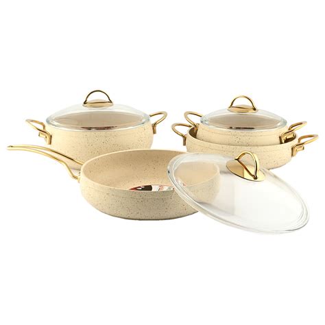 Набор посуды 7пр с а/п покрытием Repast Ivory Elite Gold артикул 49807 ...