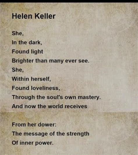 clerihews about Helen Keller - Brainly.in