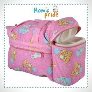 MOM'S PRIDE Baby Diaper Bag with Feeder Warmer (Pink) Diaper Bag with ...