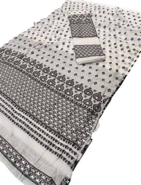 Weaving Dhaga Work AC Cotton* Mekhela Sador - Small Keri Aachal ...