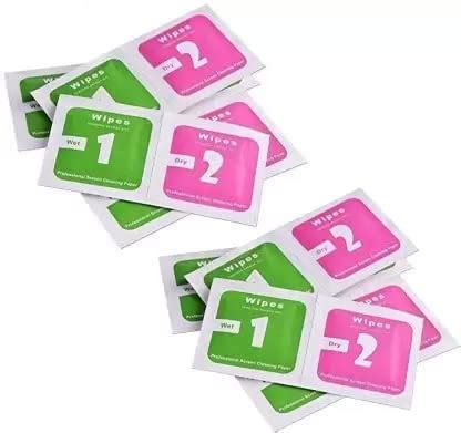 Hoppokart 40 pcs Wipes Wet + Dry Cleaning Wipes for Camera Lens, LCD ...
