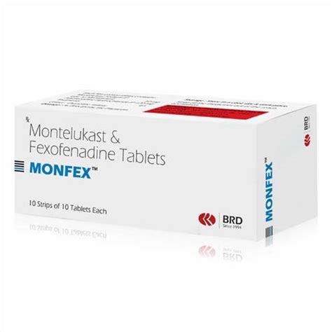 Monfex - Montelukast Fexofenadine Tablets - BRD Medilabs