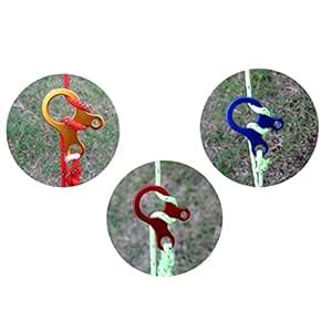 TOG 3 Holes Quick Knot Tent Rope Fastener Wind Cord Buckle Tensioner ...
