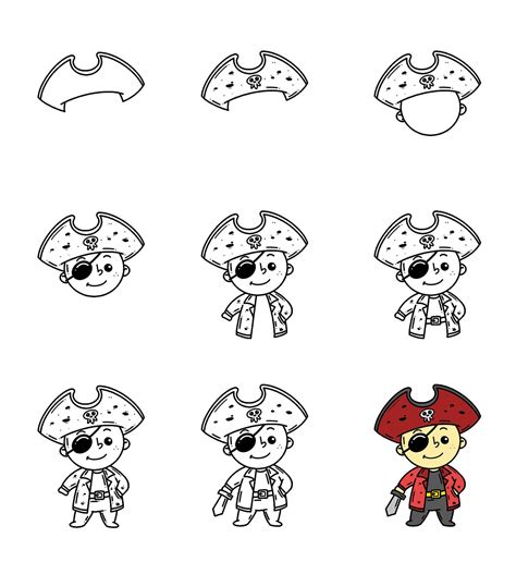 30+ Easy and Simple Pirate Drawing Ideas - Drawing Photos