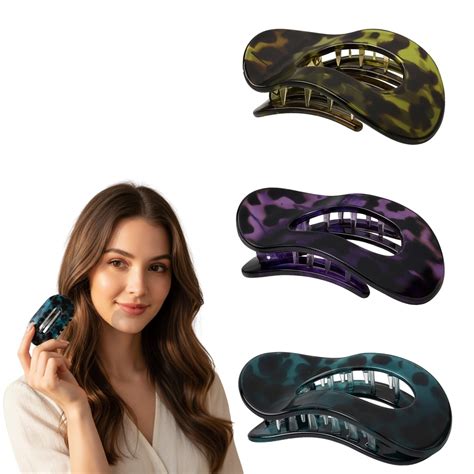 ANNA CREATIONS 3 Pcs French Concord Hair Claw Clips Flat Barrettes ...