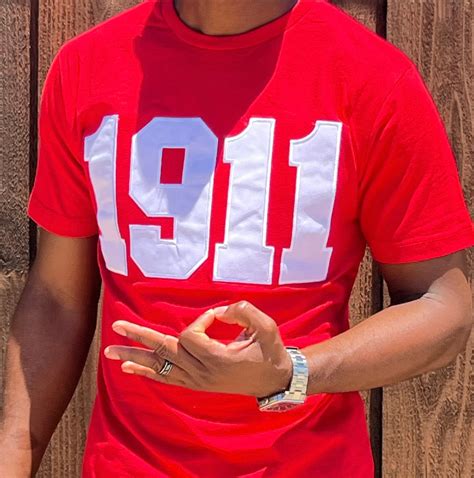 Kappa Alpha Psi 1911 Embroidery T Shirt - Red / Wht is – NUPE KAVE