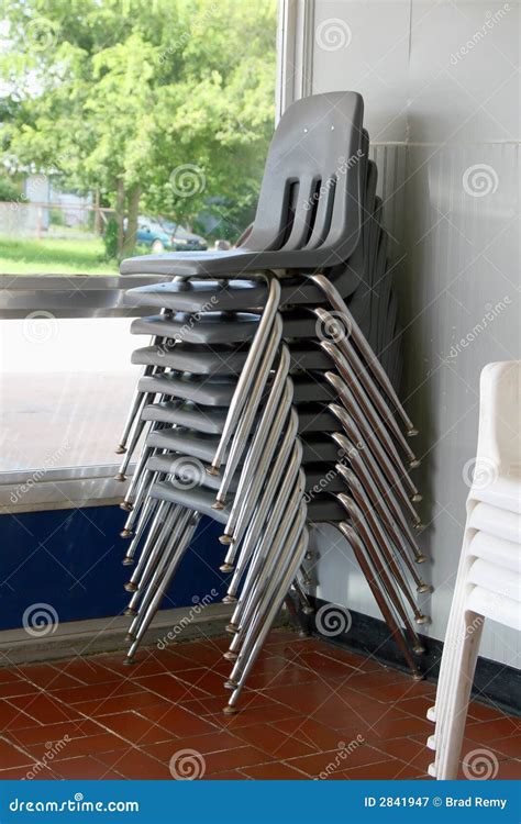 Stack of chairs stock image. Image of seats, stacking - 2841947