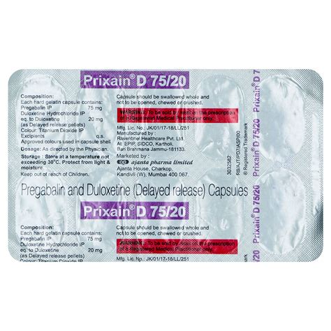 Prixain D 75/20 Tablet | Uses, Side Effects, Price | Apollo Pharmacy