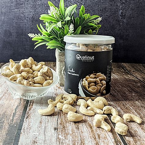 Buy Qualinut Gourmet Jumbo Plain Cashews - High In Protein, Rich In ...
