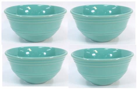 Buy Set of 4 Mainstays Aqua Rain Forest Small Ceramic Fruit or Dessert ...