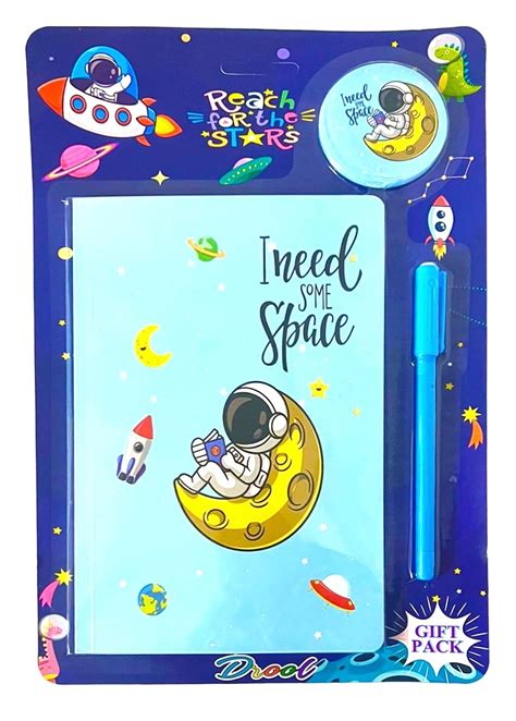 Buy JIADA Space Astronaut Stationery Set for for Boys - with Badge ...