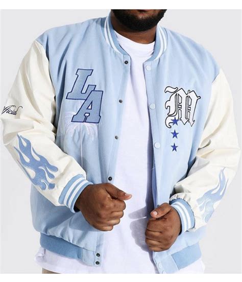 Mens Light Blue Varsity Jacket at Byron Wells blog
