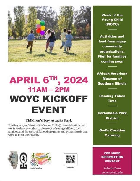 WOYC: WEEK OF THE YOUNG CHILD KICKOFF, Attucks Park, Carbondale, 6 ...