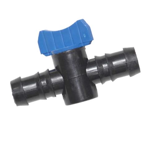 Straight Barbed Connector With Valve / 16 mm