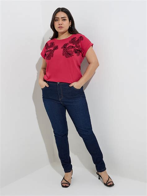 Buy Gia Dark Blue Slim - Fit High - Rise Jeans from Westside