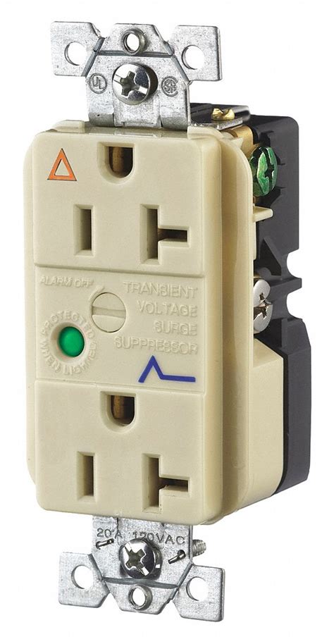 BRYANT, Duplex, Ivory, Receptacle - 52HE24|SP53IGIA - Grainger