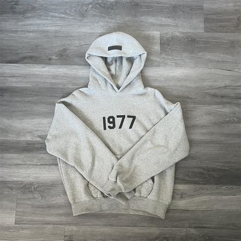 - Essentials 1977 dark oatmeal hoodie - kids 10 fits... - Depop