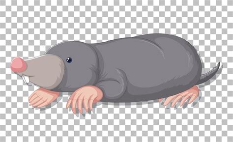 Een cartoon van een mol op rasterachtergrond | Gratis Vector