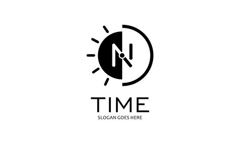 Time Logo Design with Letter N Graphic by ivynn · Creative Fabrica