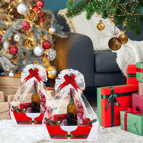 12 Pack 12x10x4 Christmas Gift Baskets Empty Bulk, Includes 12 ...