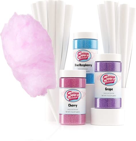 Amazon.com: Cotton Candy Express Floss Sugar Variety Pack with 3 - 11oz ...