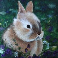Image result for Baby Rabbit Painting