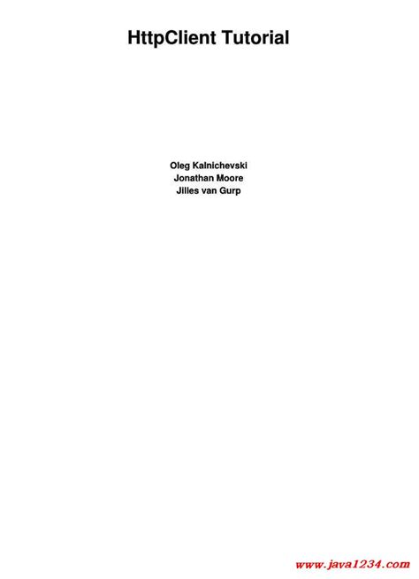 HttpClient Tutorial 的图像结果