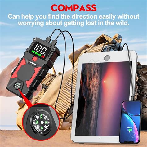 FNNEMGE Car Jump Starter, 5000A Peak 24800mAh 12V Car India | Ubuy