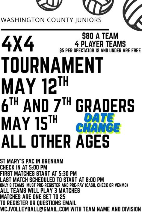 Celebrate the end of State testing with a 4X4 Tournament , St. Mary's ...