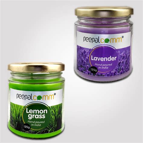 Peepalcomm Hand Made Decoration Poured Glass Scented Fragrance Big Jar ...